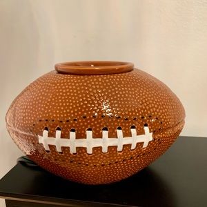 Partylite Ceramic Football Wax Warner/Candle Holder   NEW